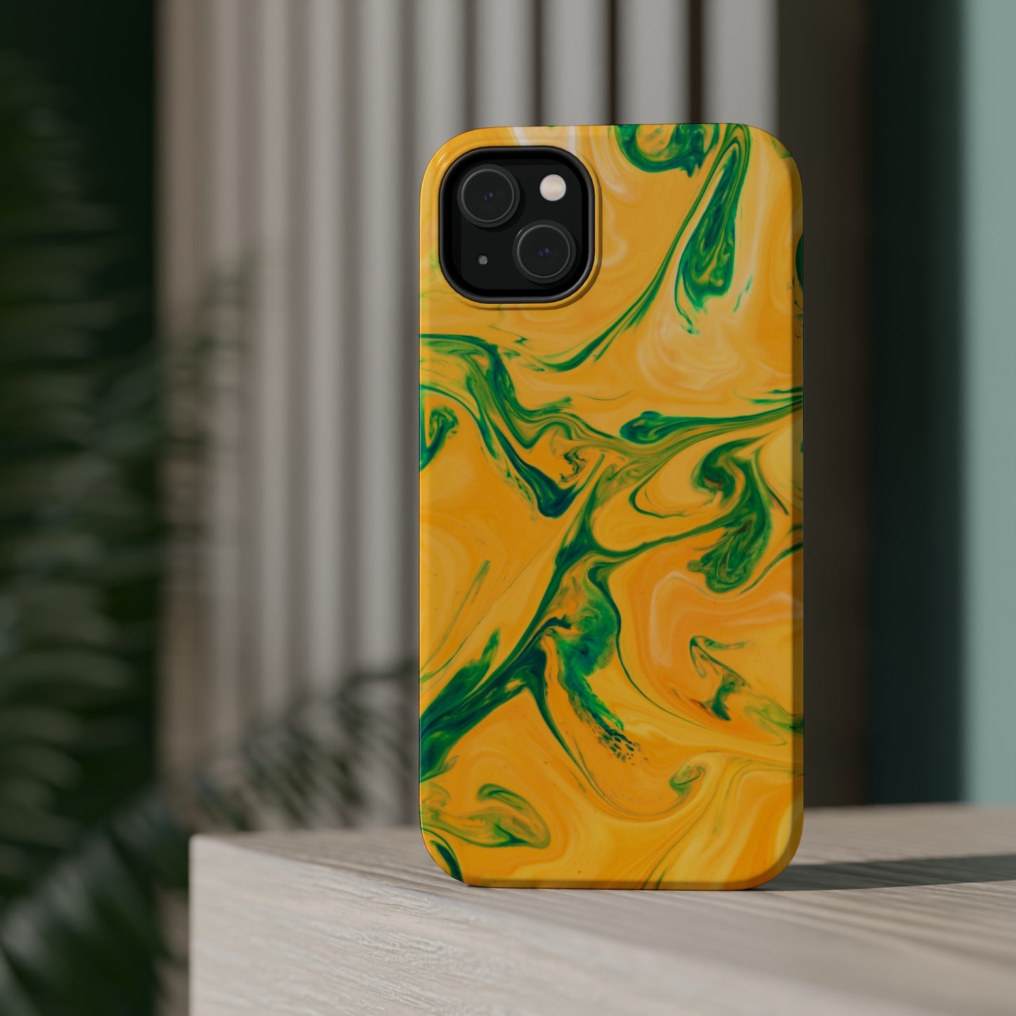 Lime Liquid marble MagSafe Tough Case