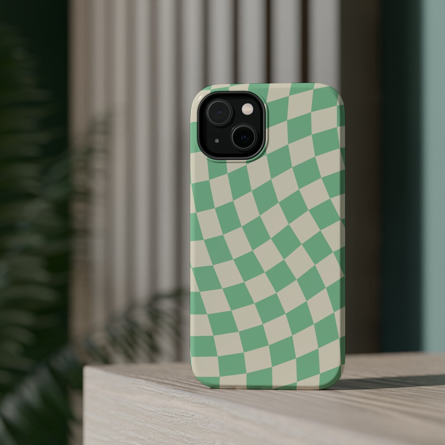 Pistachio Checkers MagSafe Tough Case