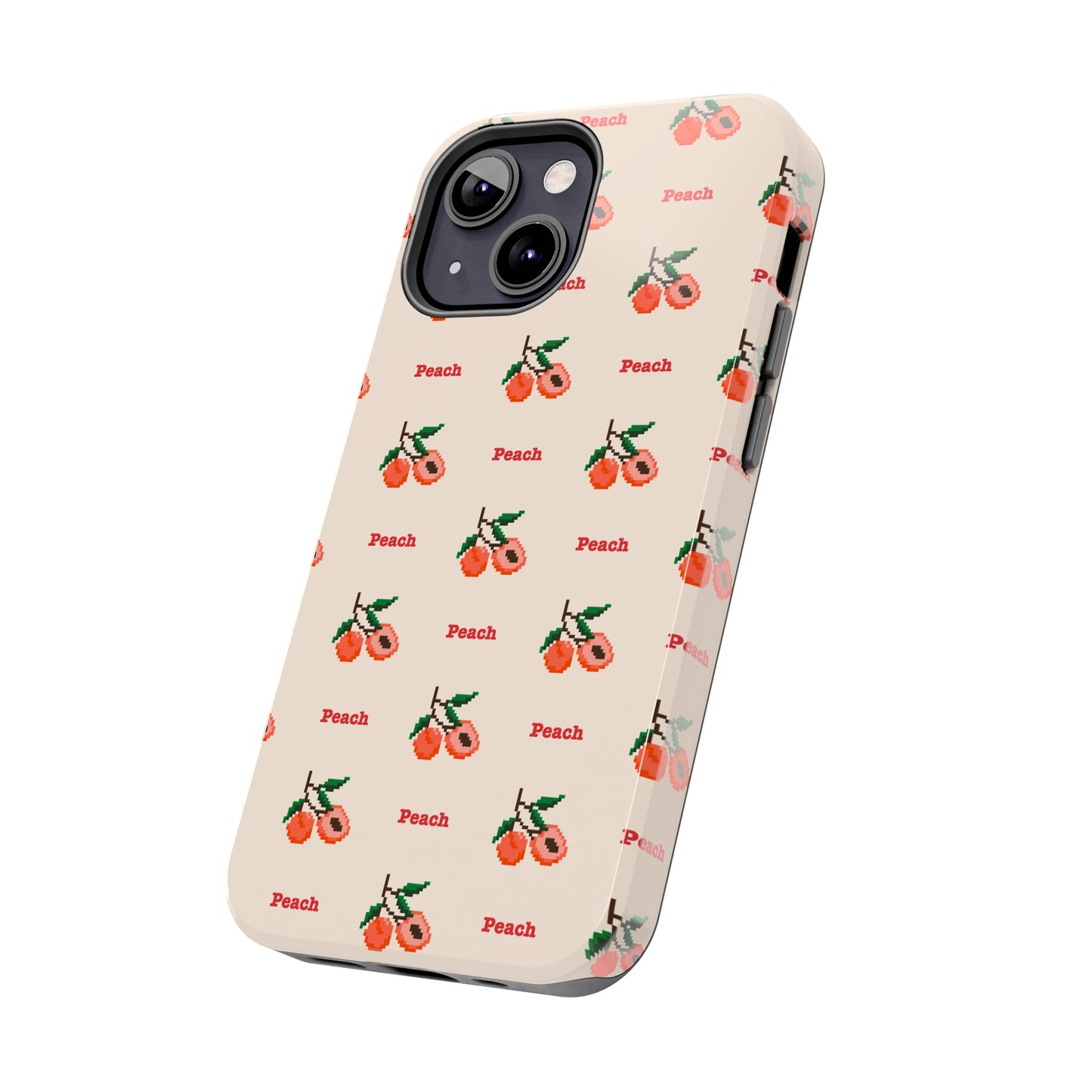 Pixelated Peach Tough iPhone Case