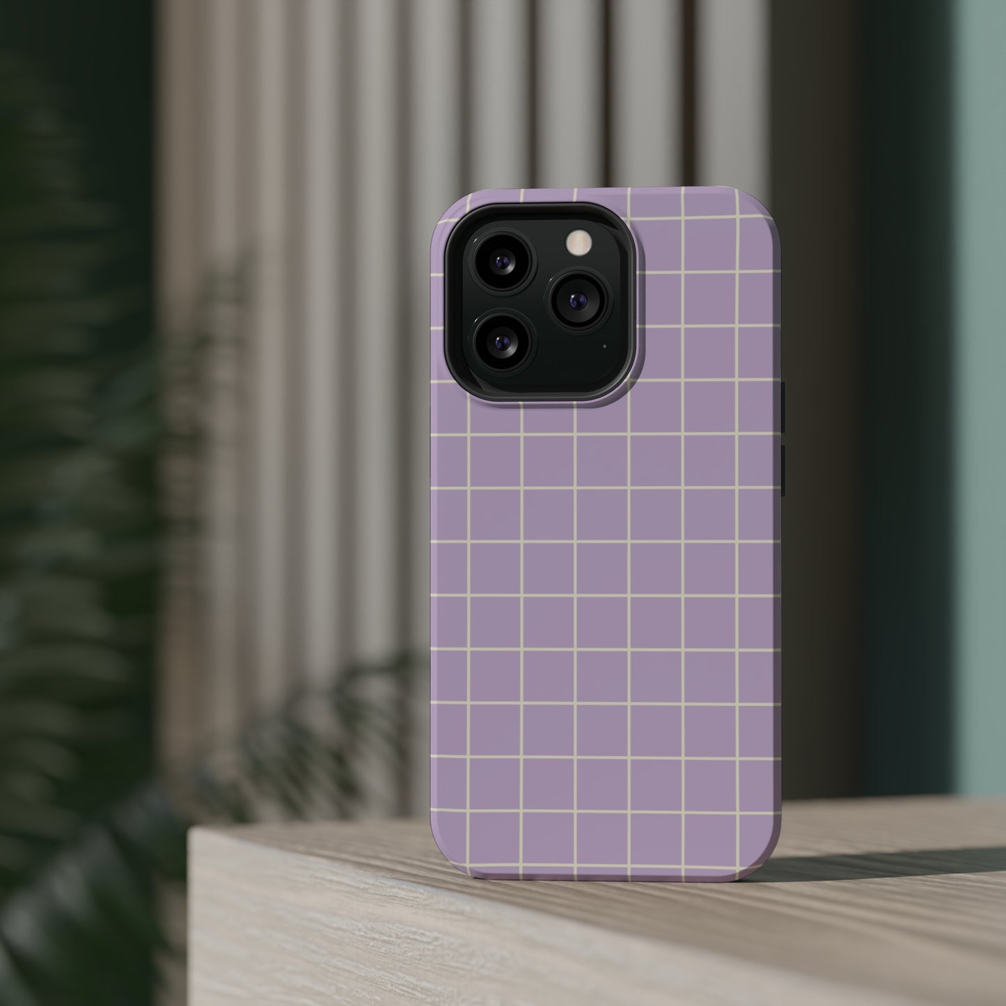 Lavender Grid MagSafe Tough Case