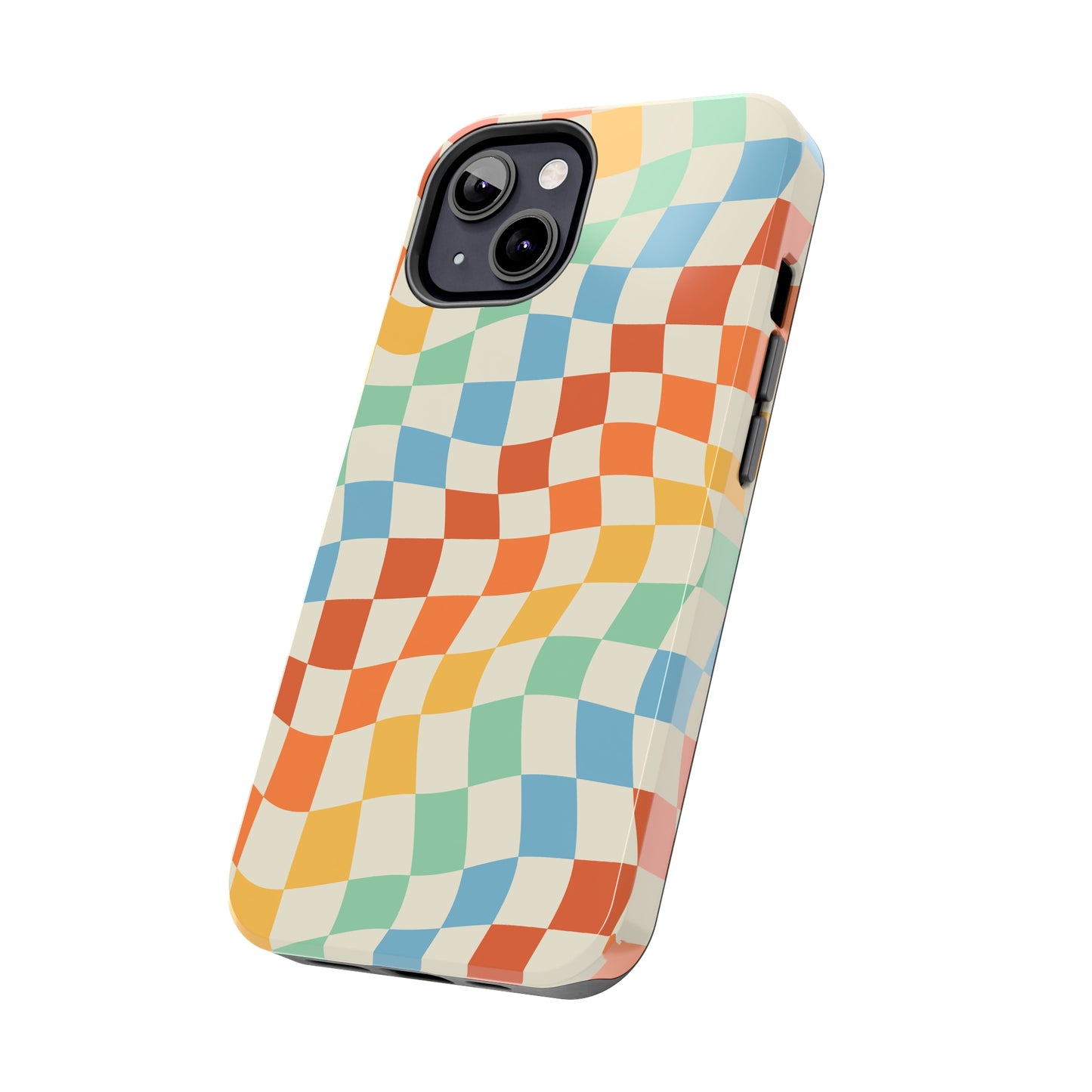 Retro Crazy Checkers Tough iPhone Case