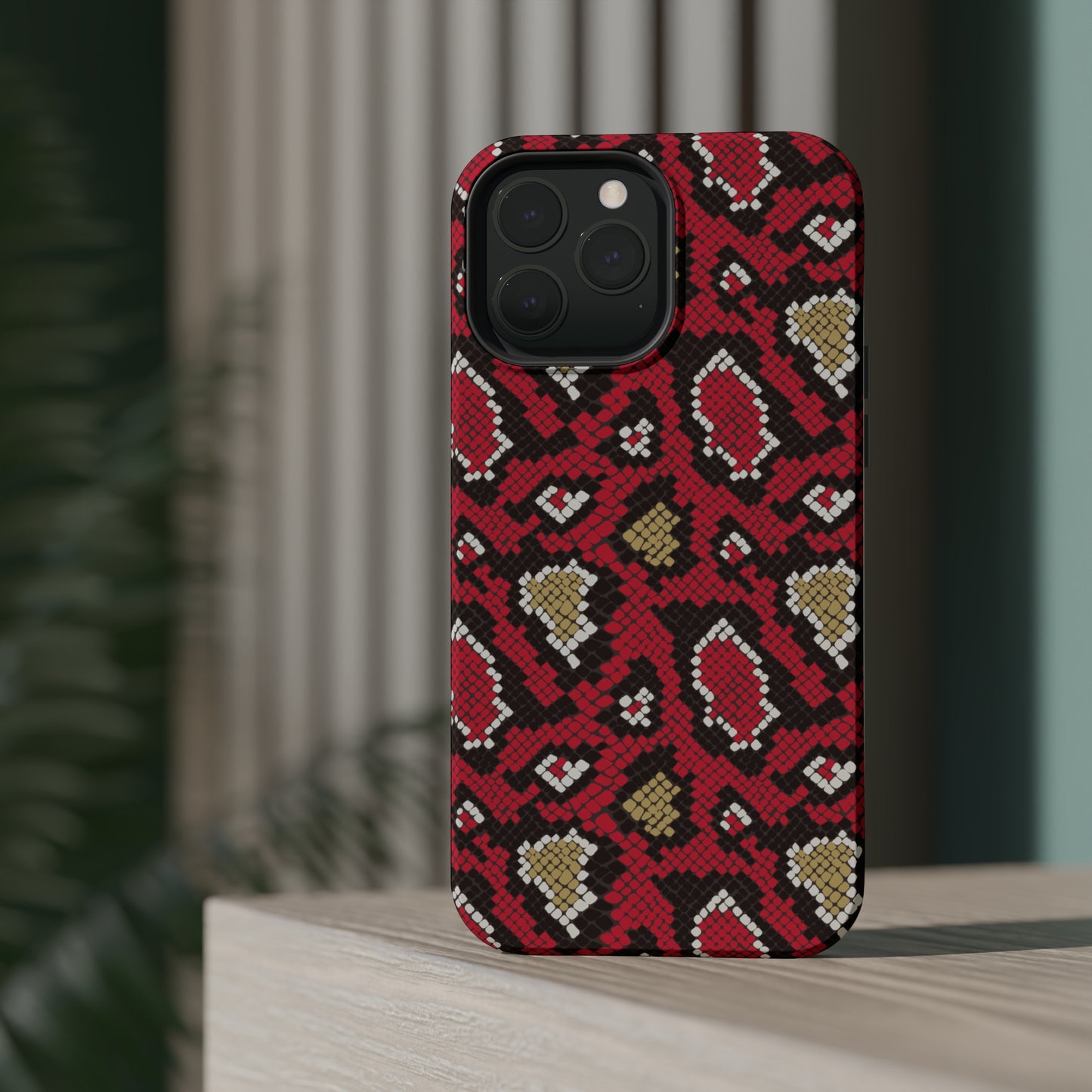 Red Snake Skin MagSafe Tough Case