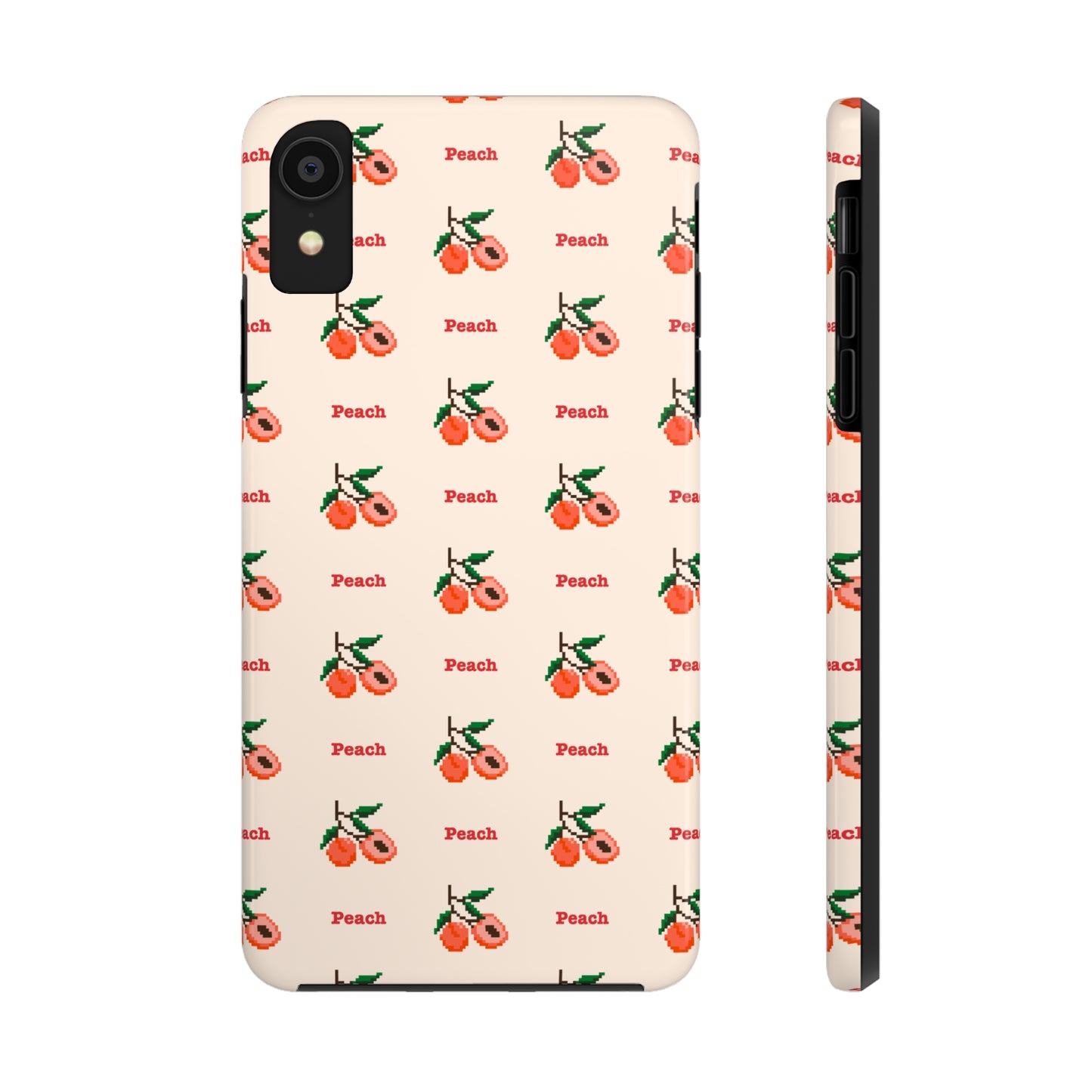 Pixelated Peach Tough iPhone Case