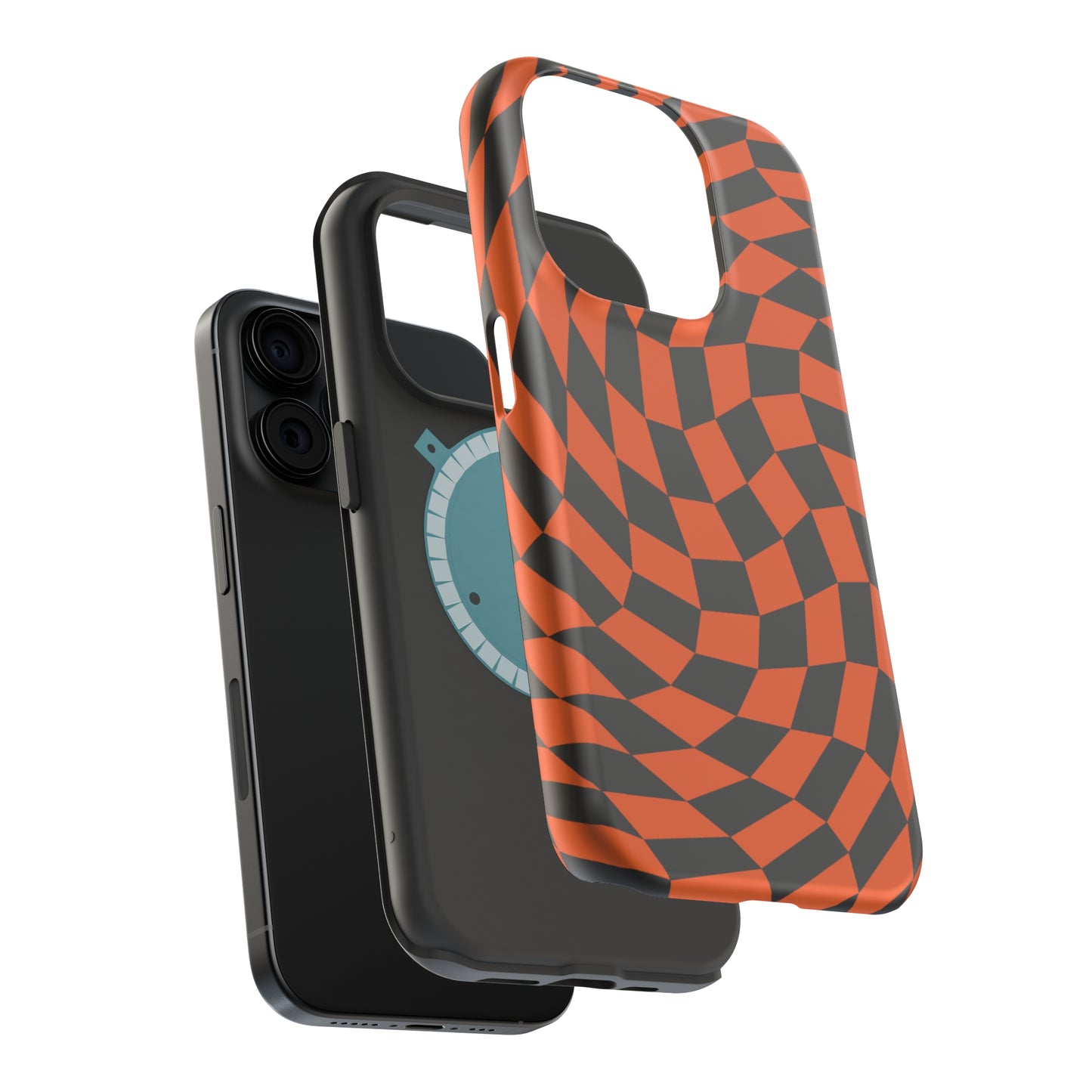 Orange Crazy Checkers MagSafe Tough Case