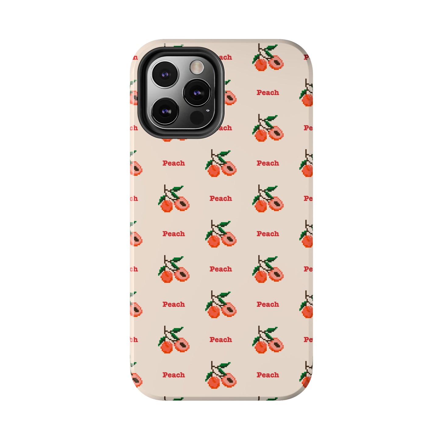 Pixelated Peach Tough iPhone Case