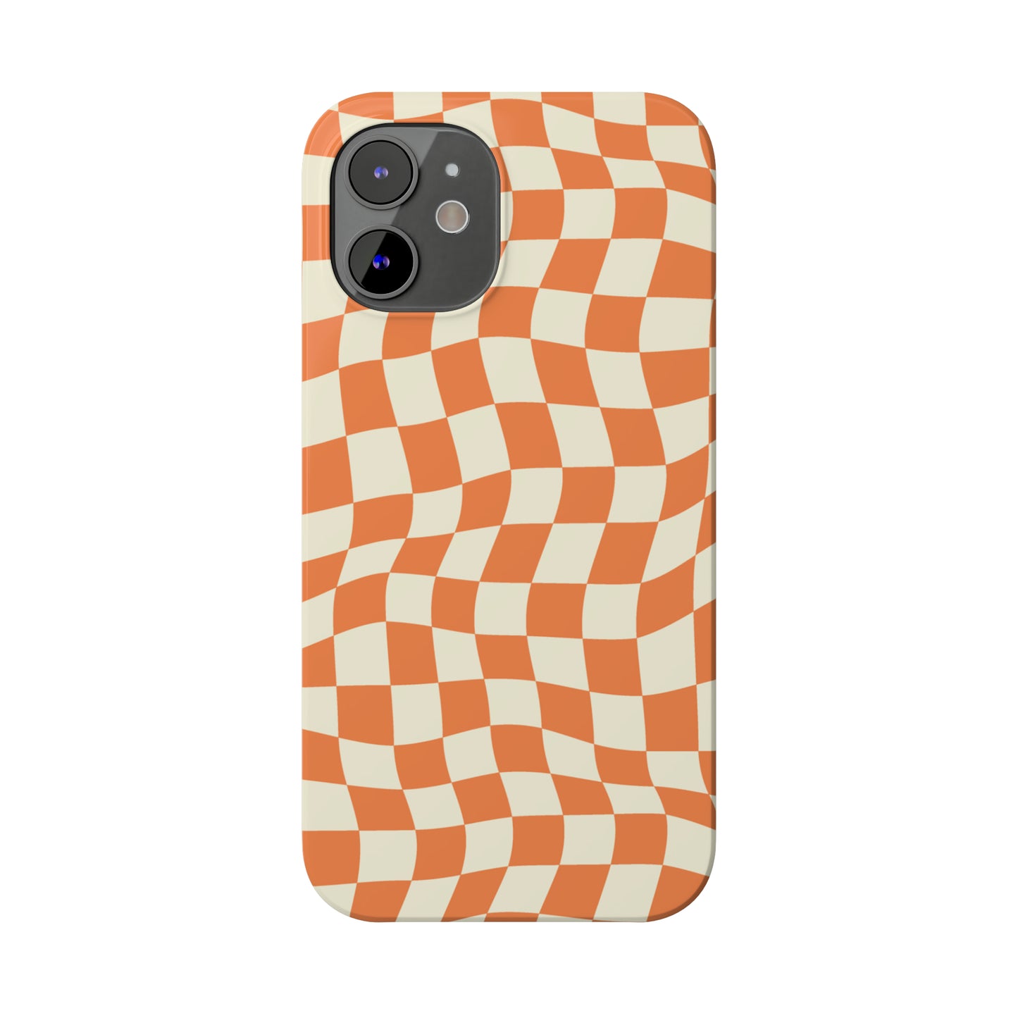 Retro Orange Peel Crazy Checkers Snap Case