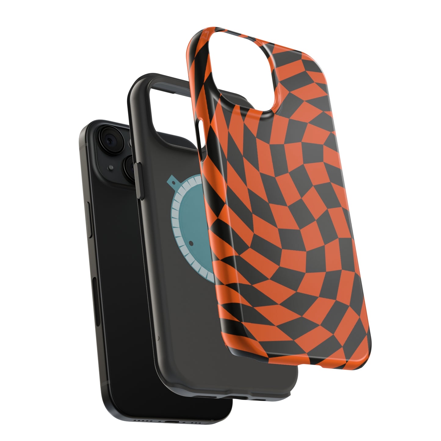 Orange Crazy Checkers MagSafe Tough Case