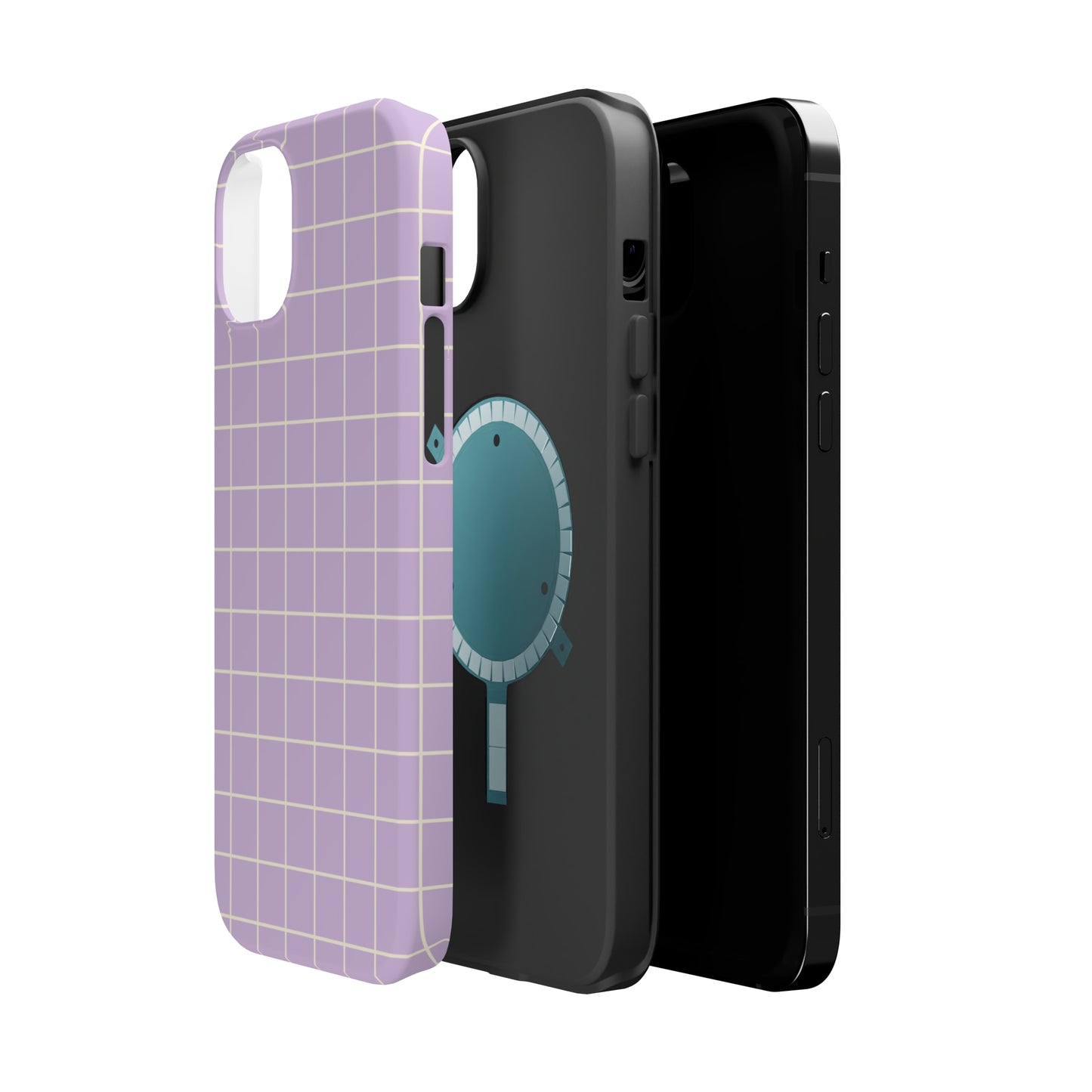 Lavender Grid MagSafe Tough Case
