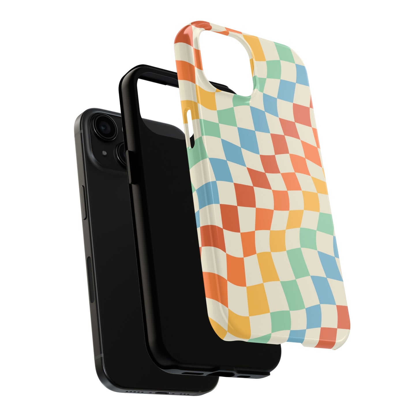 Retro Crazy Checkers Tough iPhone Case