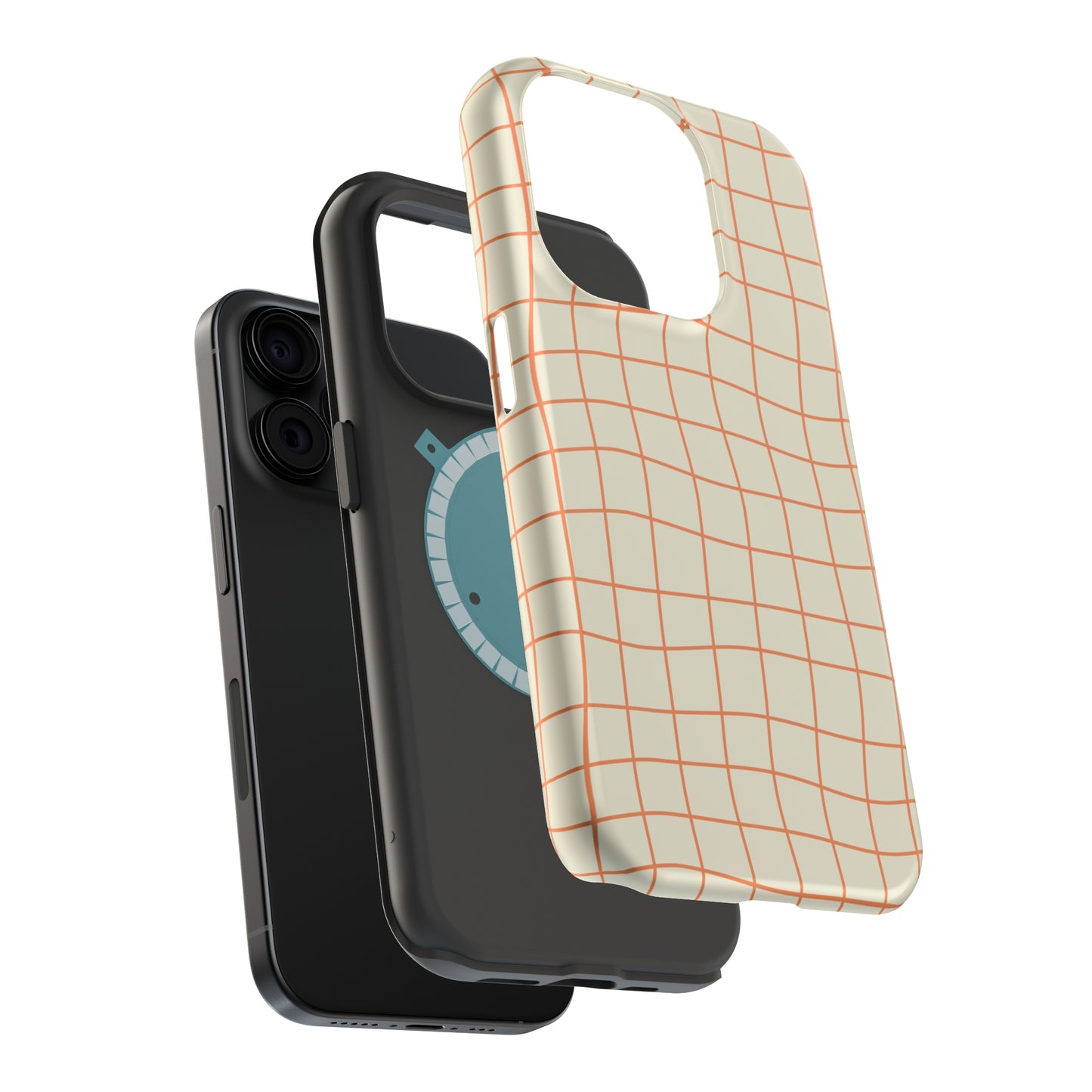 Soft Beige Dizzy Grid MagSafe Tough Case