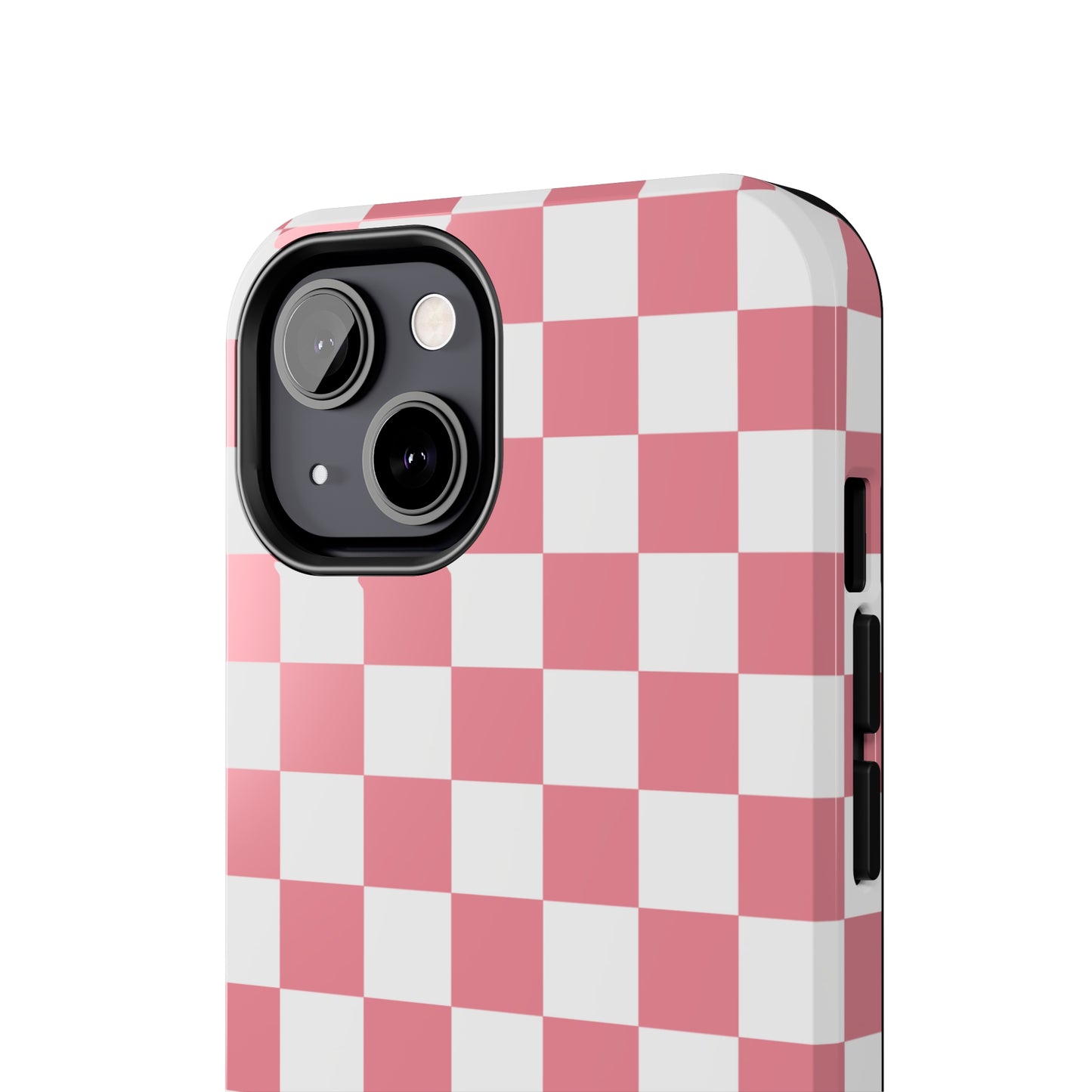 Pink Checkers Tough iPhone Case