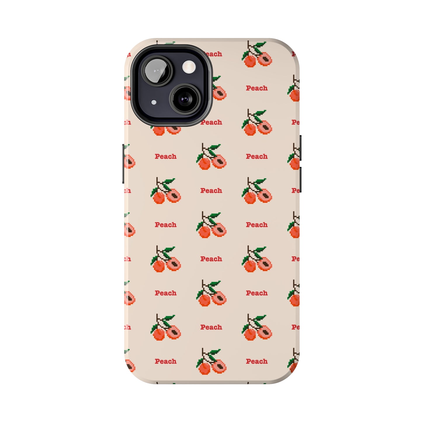 Pixelated Peach Tough iPhone Case