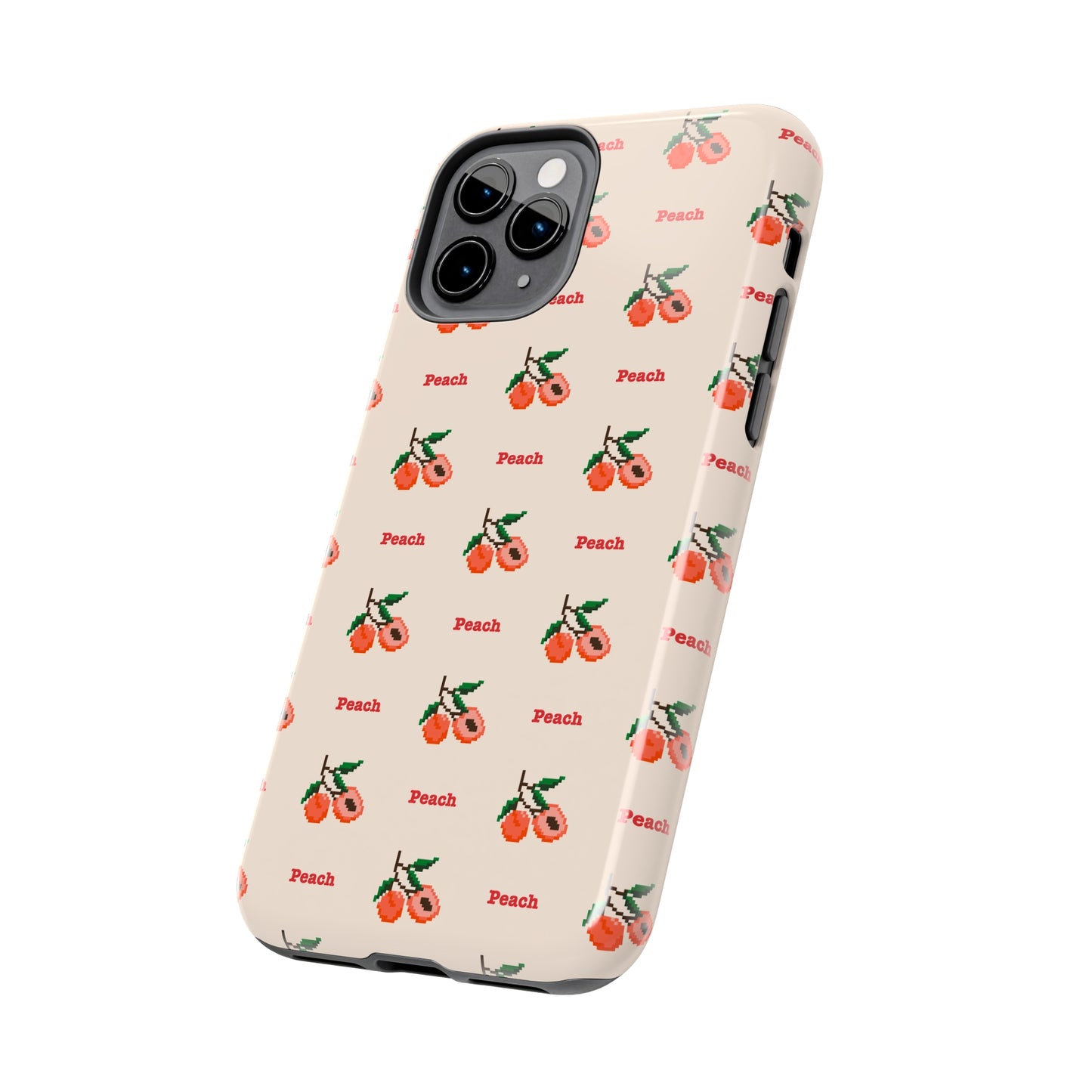 Pixelated Peach Tough iPhone Case