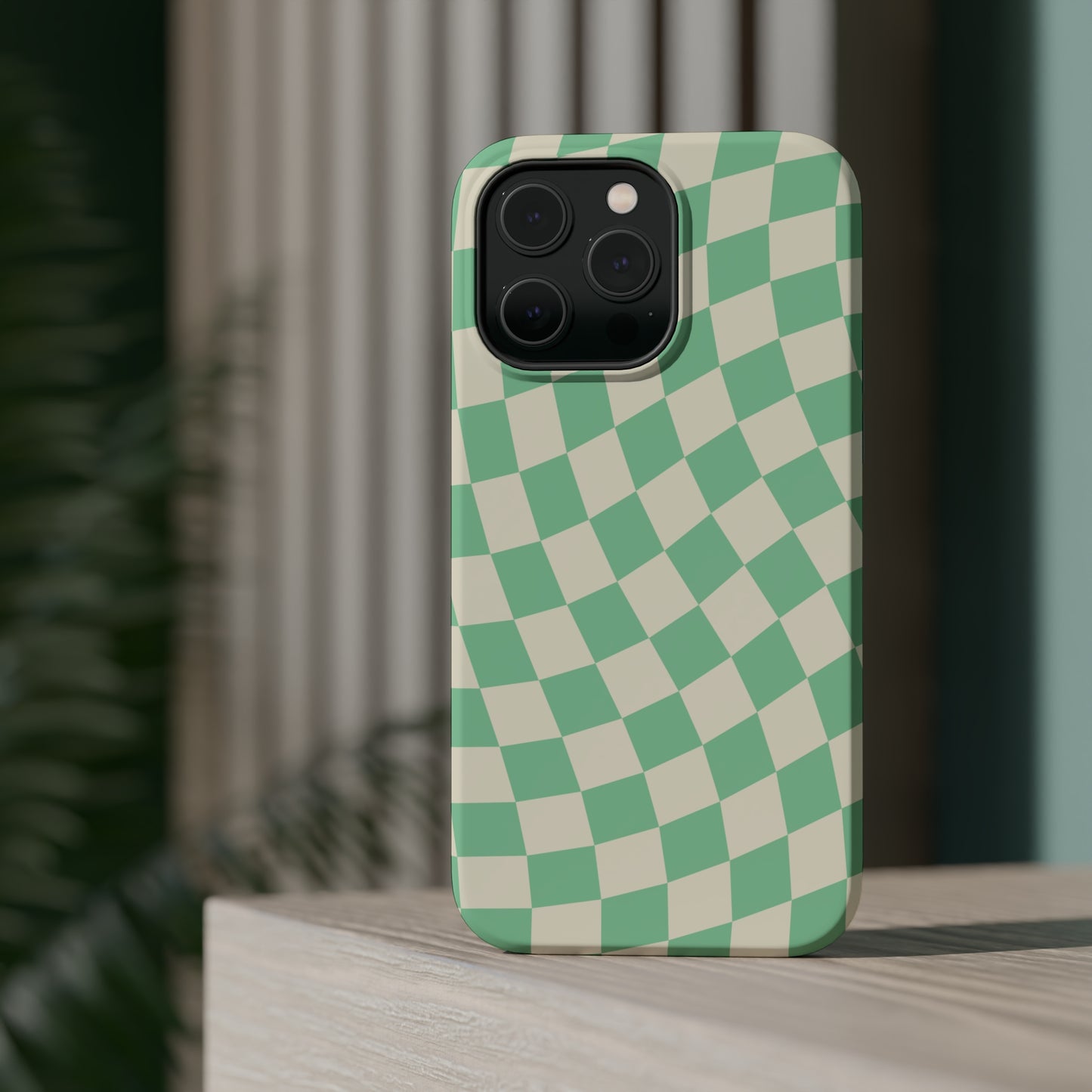 Pistachio Checkers MagSafe Tough Case