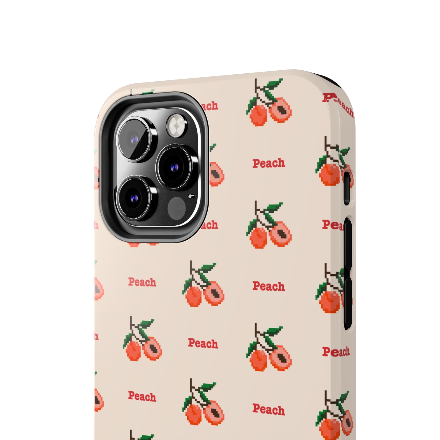 Pixelated Peach Tough iPhone Case