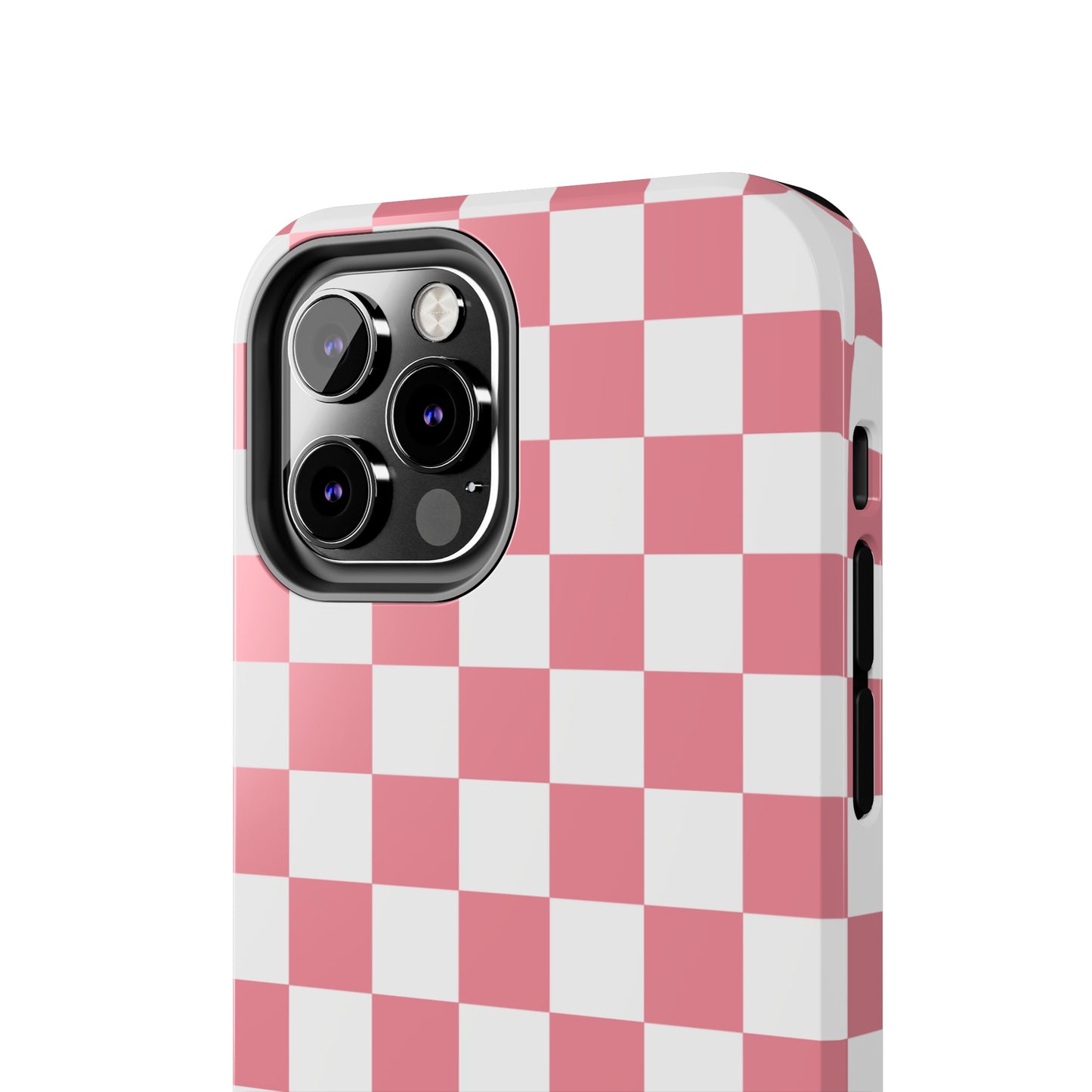 Pink Checkers Tough iPhone Case