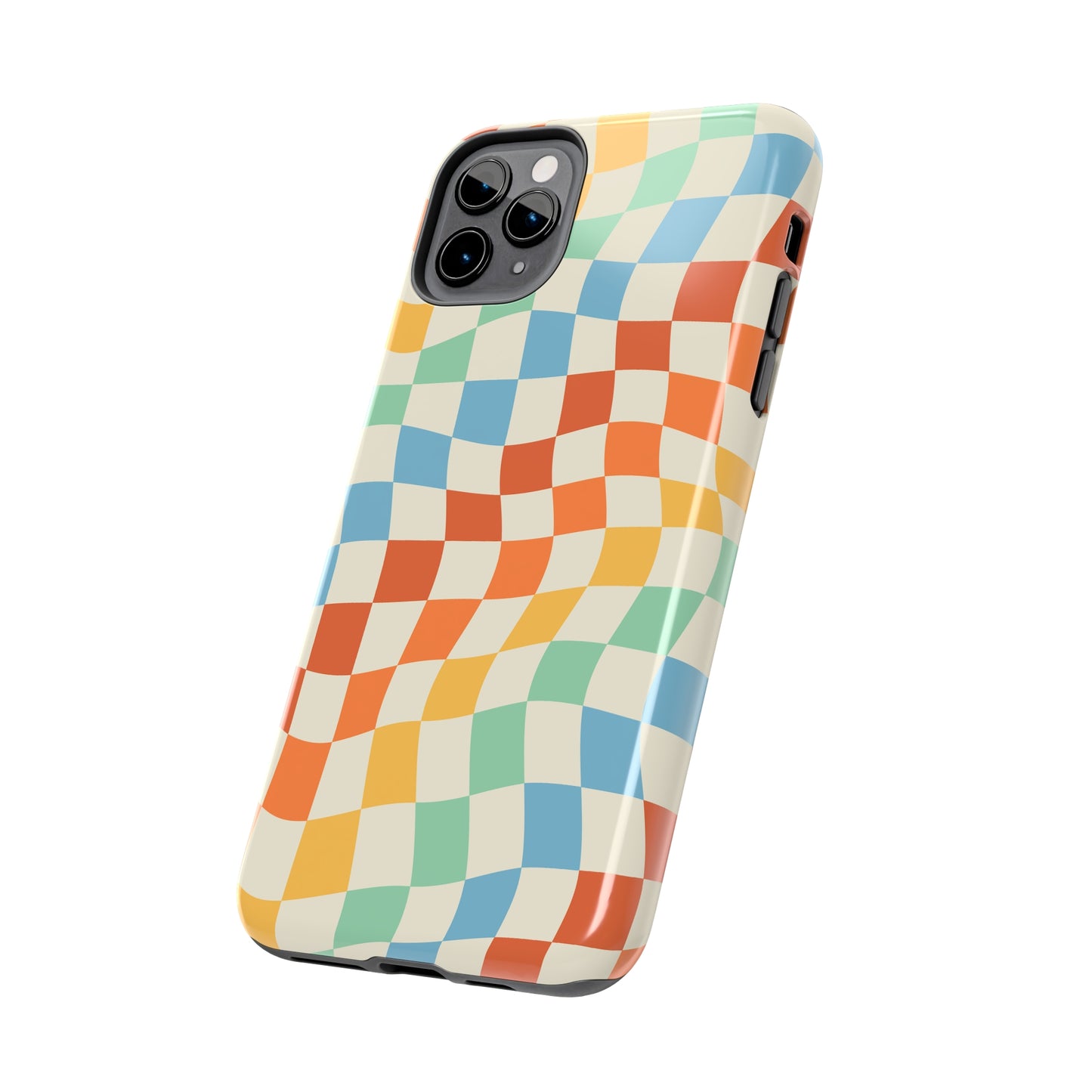 Retro Crazy Checkers Tough iPhone Case