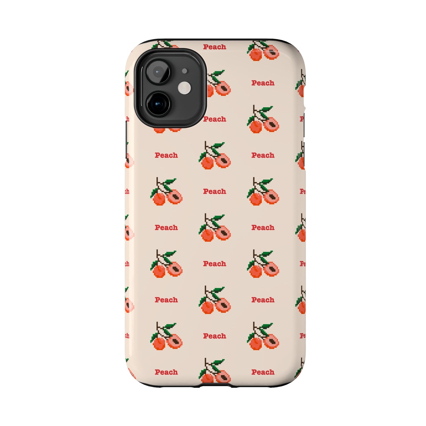 Pixelated Peach Tough iPhone Case