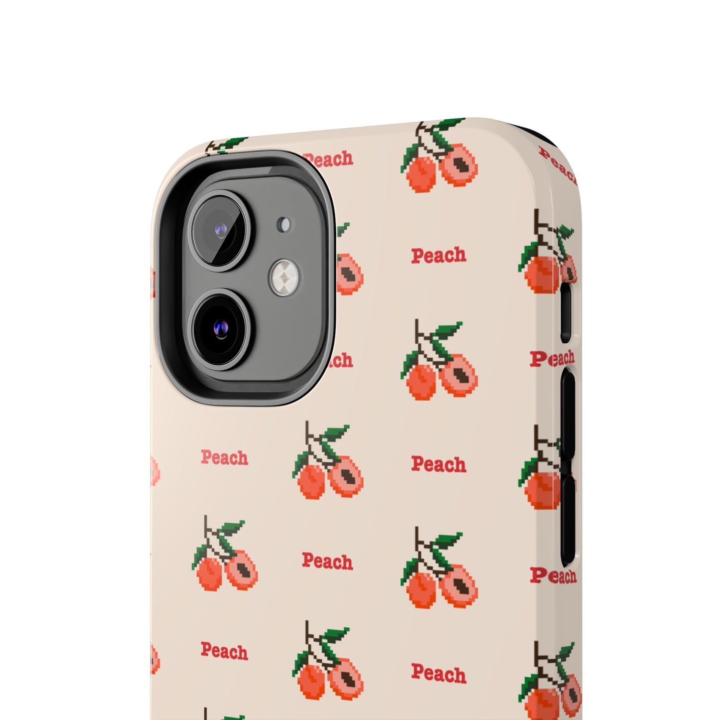 Pixelated Peach Tough iPhone Case