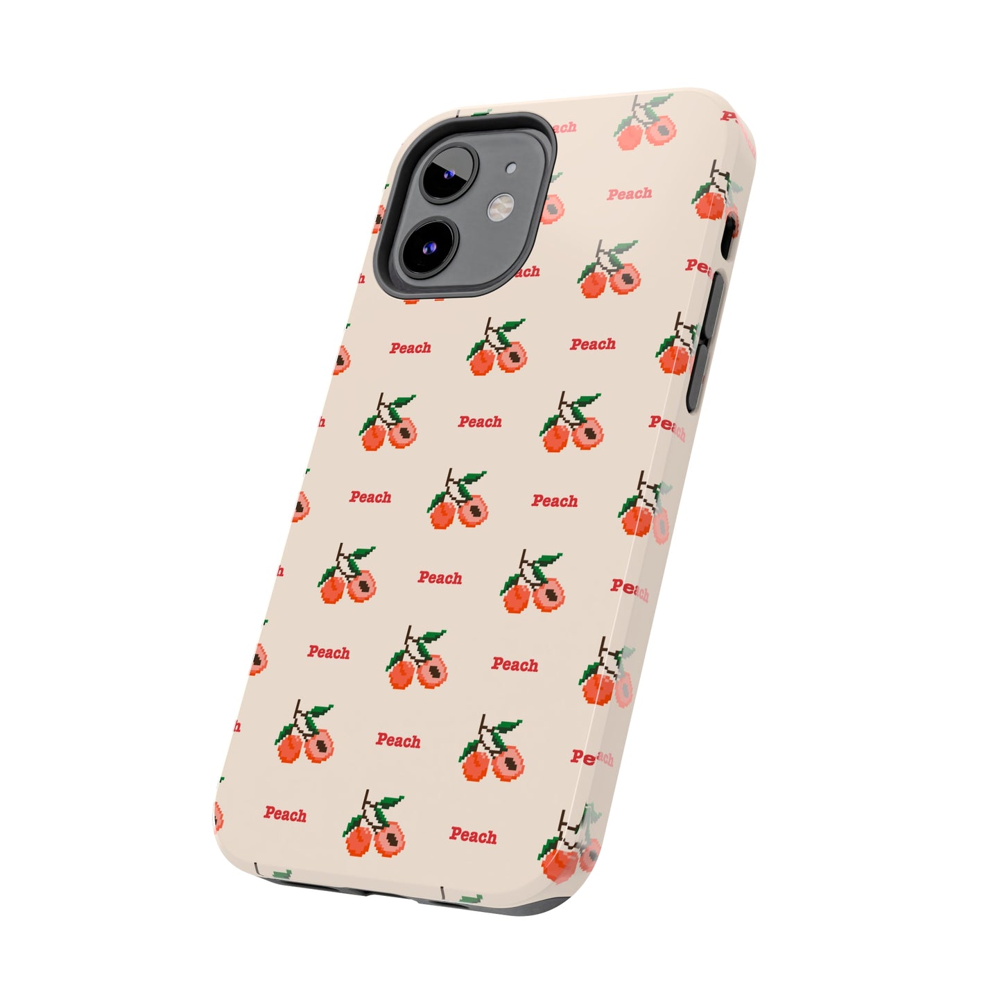 Pixelated Peach Tough iPhone Case