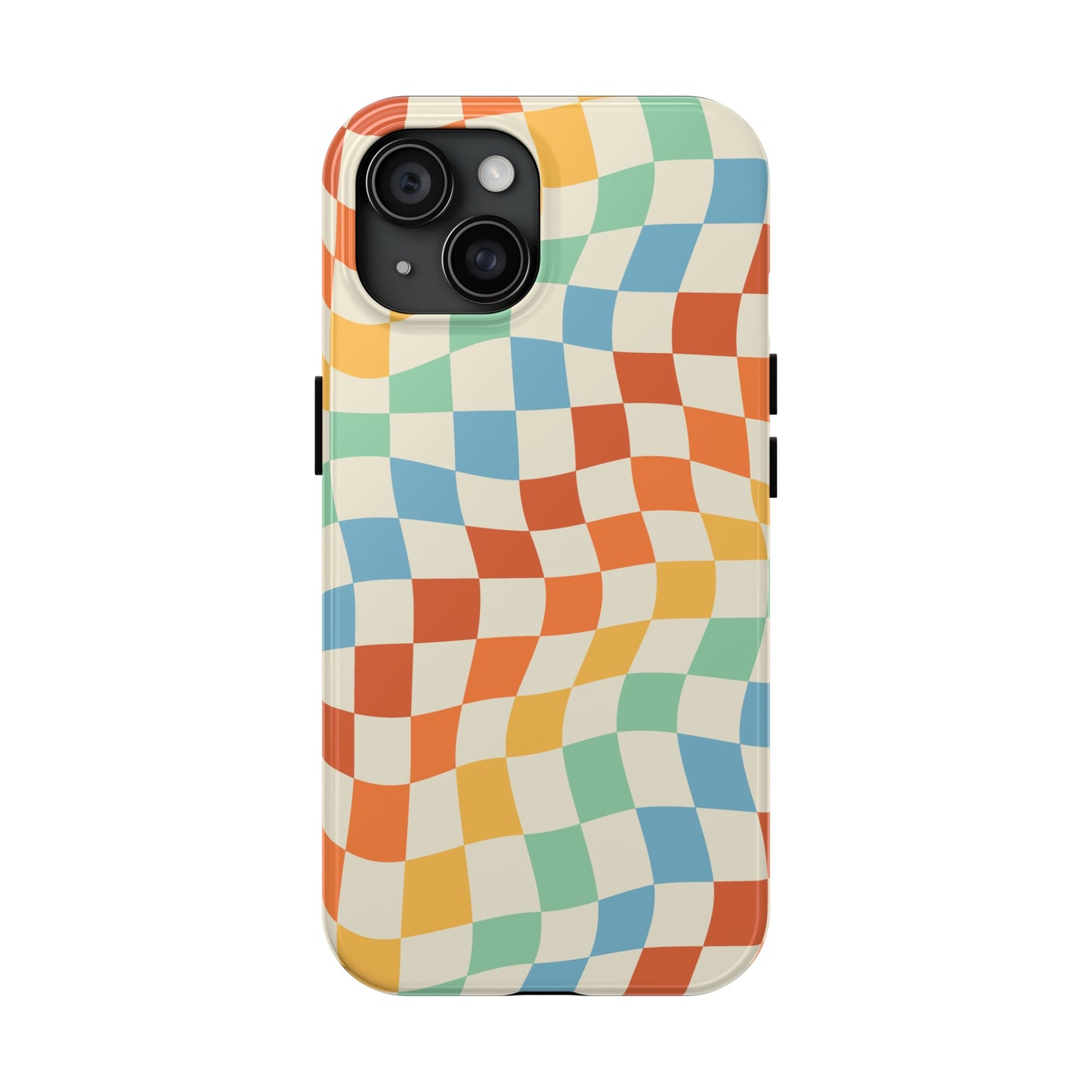 Retro Crazy Checkers Tough iPhone Case