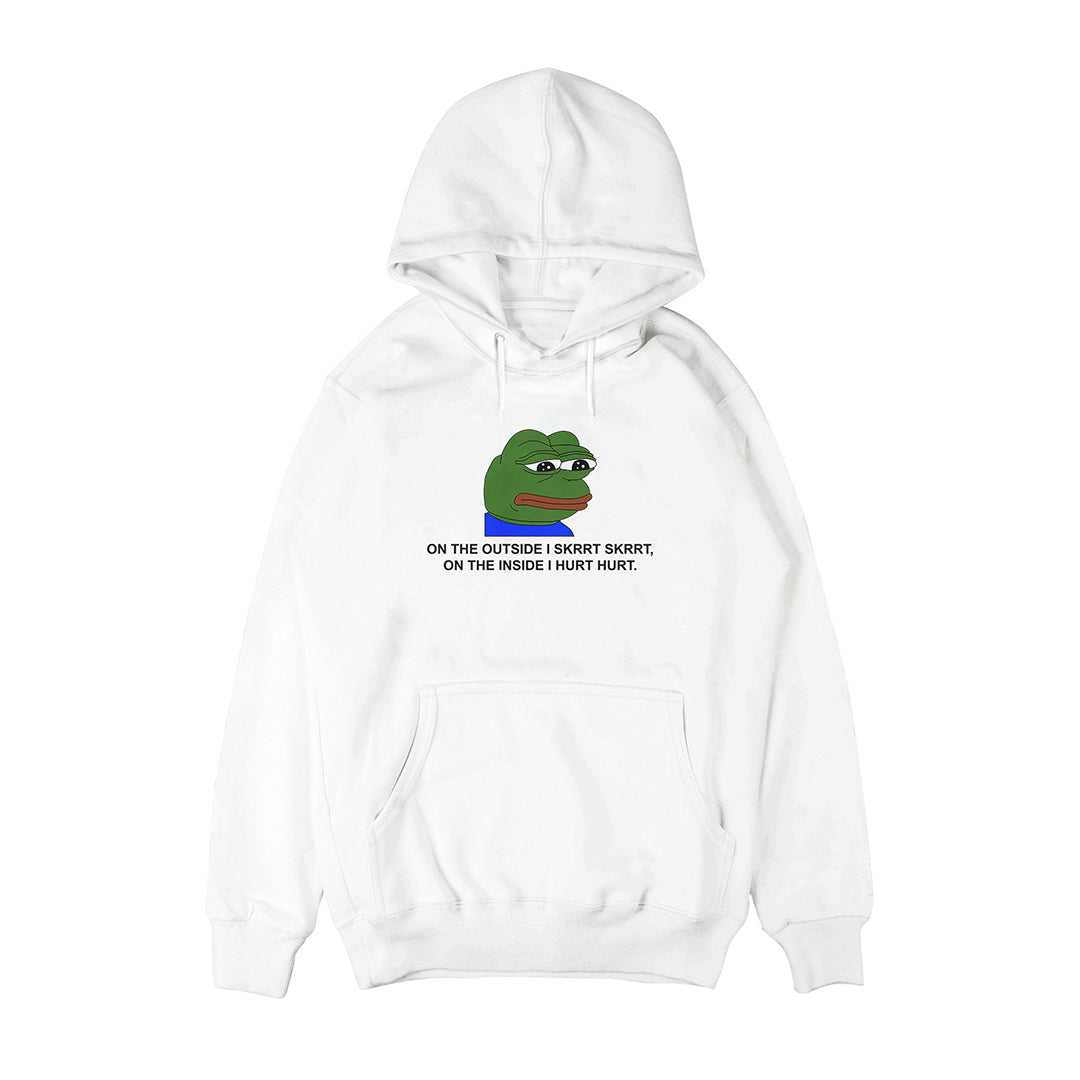 Sad Pepe the Frog Meme Skrrt Skrrt Hoodie