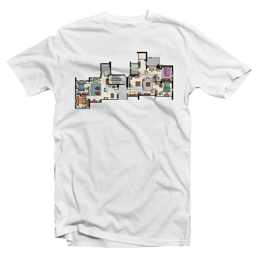 Friends Apartment Floor Plan T-shirt
