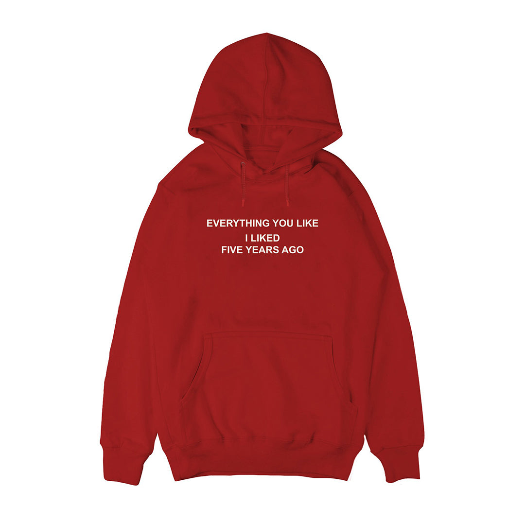 Everything you like I liked 5 years ago Hoodie