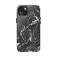 Grey & White liquid paint pattern Tough Case