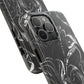 Grey & White liquid paint pattern Tough Case