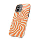 Orange Dizzy Spiral Tough iPhone Case