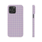 Lavender Grid Snap Case