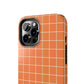 Tangerine Grid Tough iPhone Case