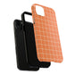 Tangerine Grid Tough iPhone Case