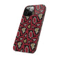 Red Snake Skin Snap Case