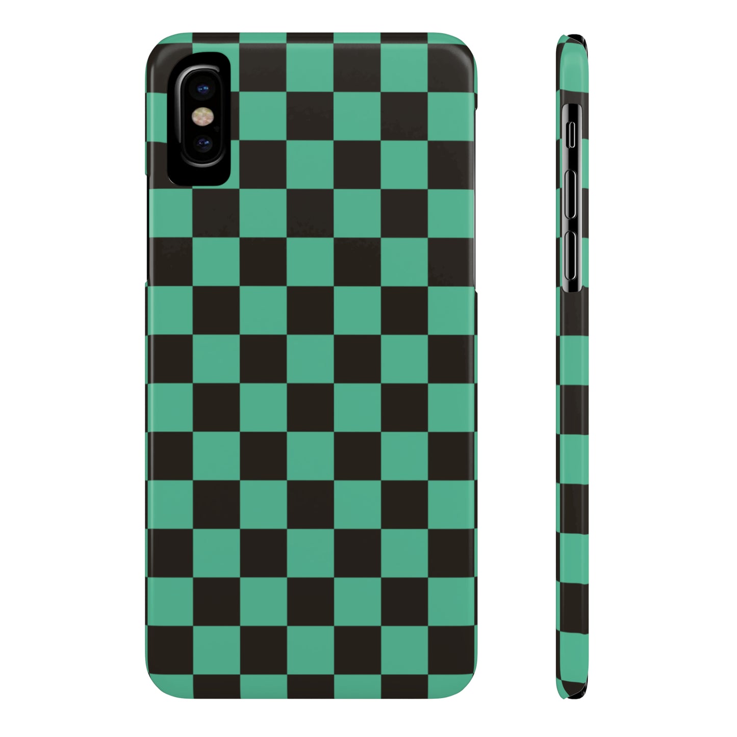 Green Checkers Snap Case