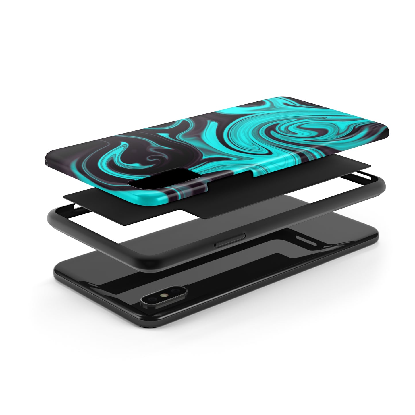 Aqua liquid marble pattern Tough Case