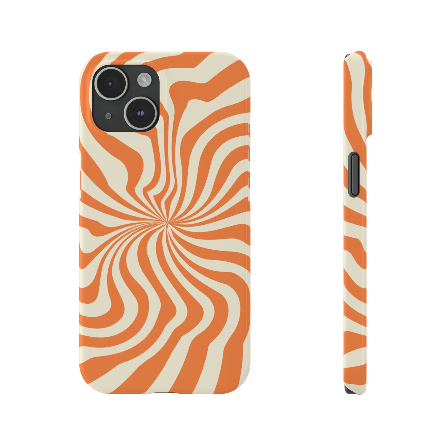 Orange Dizzy Spiral Snap Case