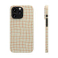 Soft Beige Dizzy Grid Snap Case