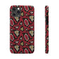 Red Snake Skin Snap Case