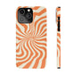 Orange Dizzy Spiral Snap Case