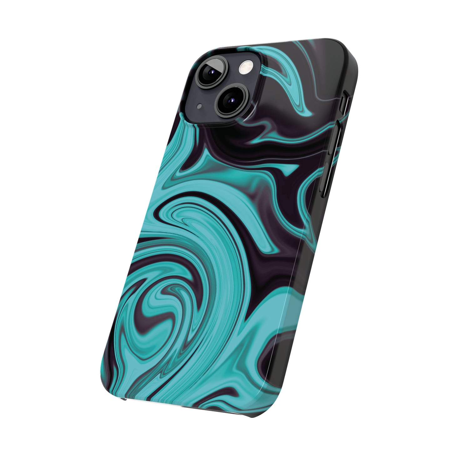 Aqua liquid marble pattern Snap Case