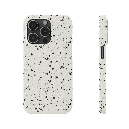 White Terrazzo Snap Case