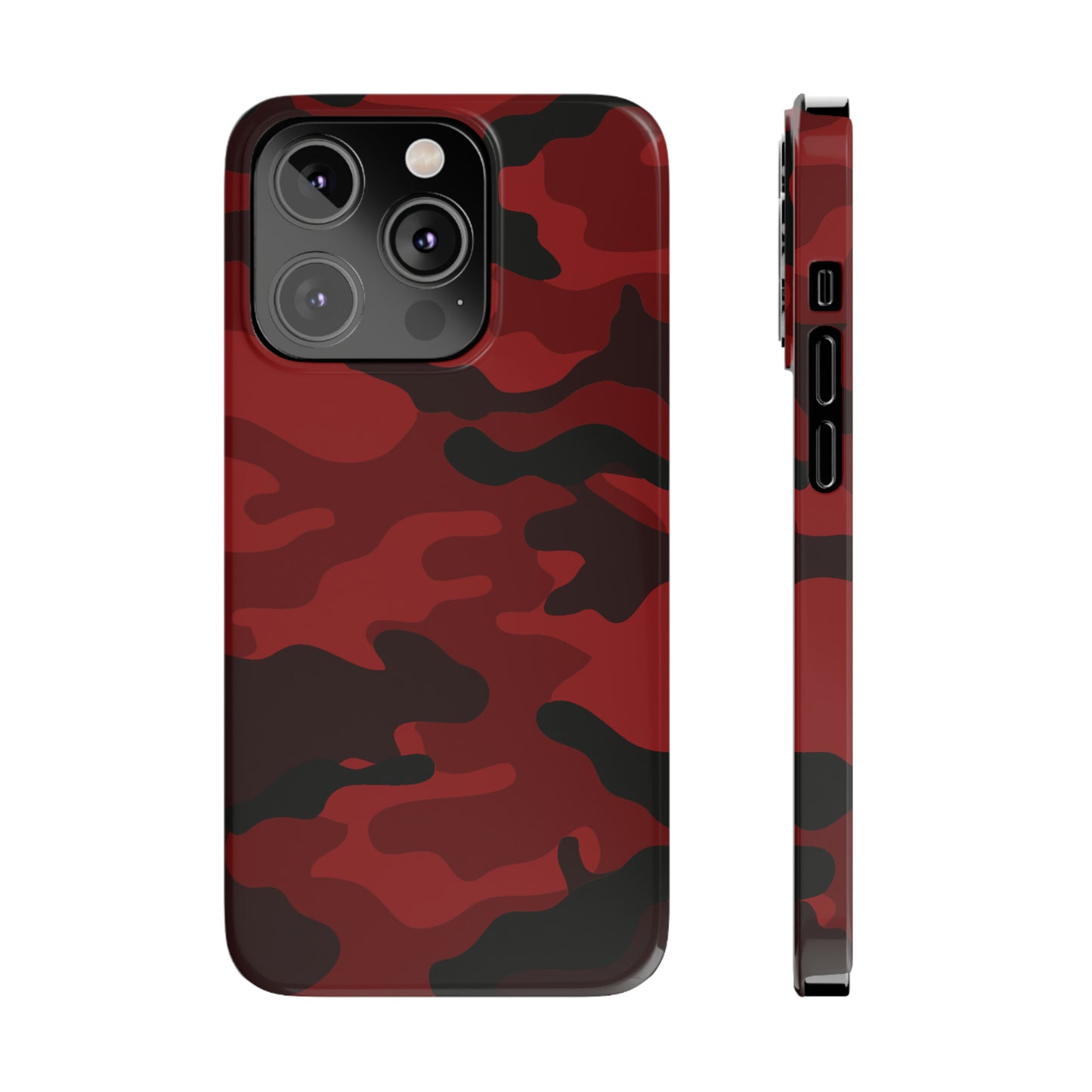 Red Camouflage Snap Case