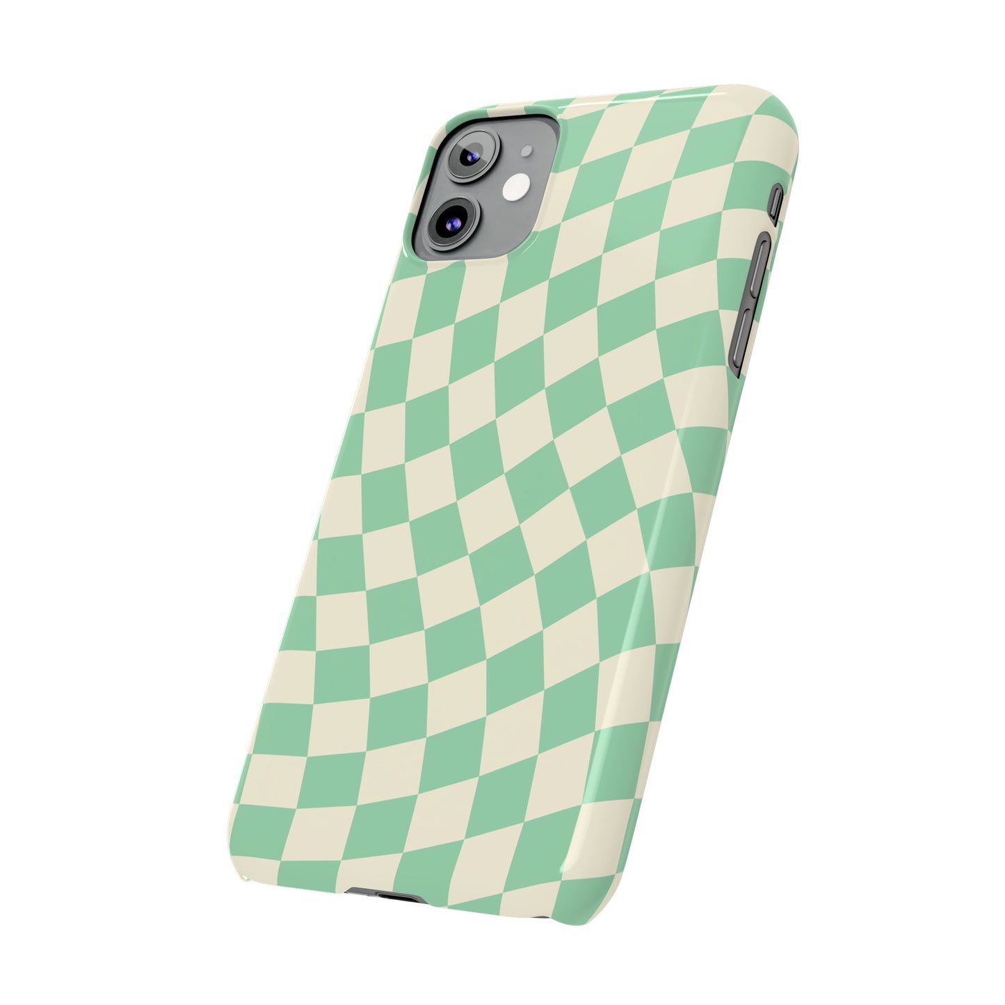 Pistachio Checkers Snap Case