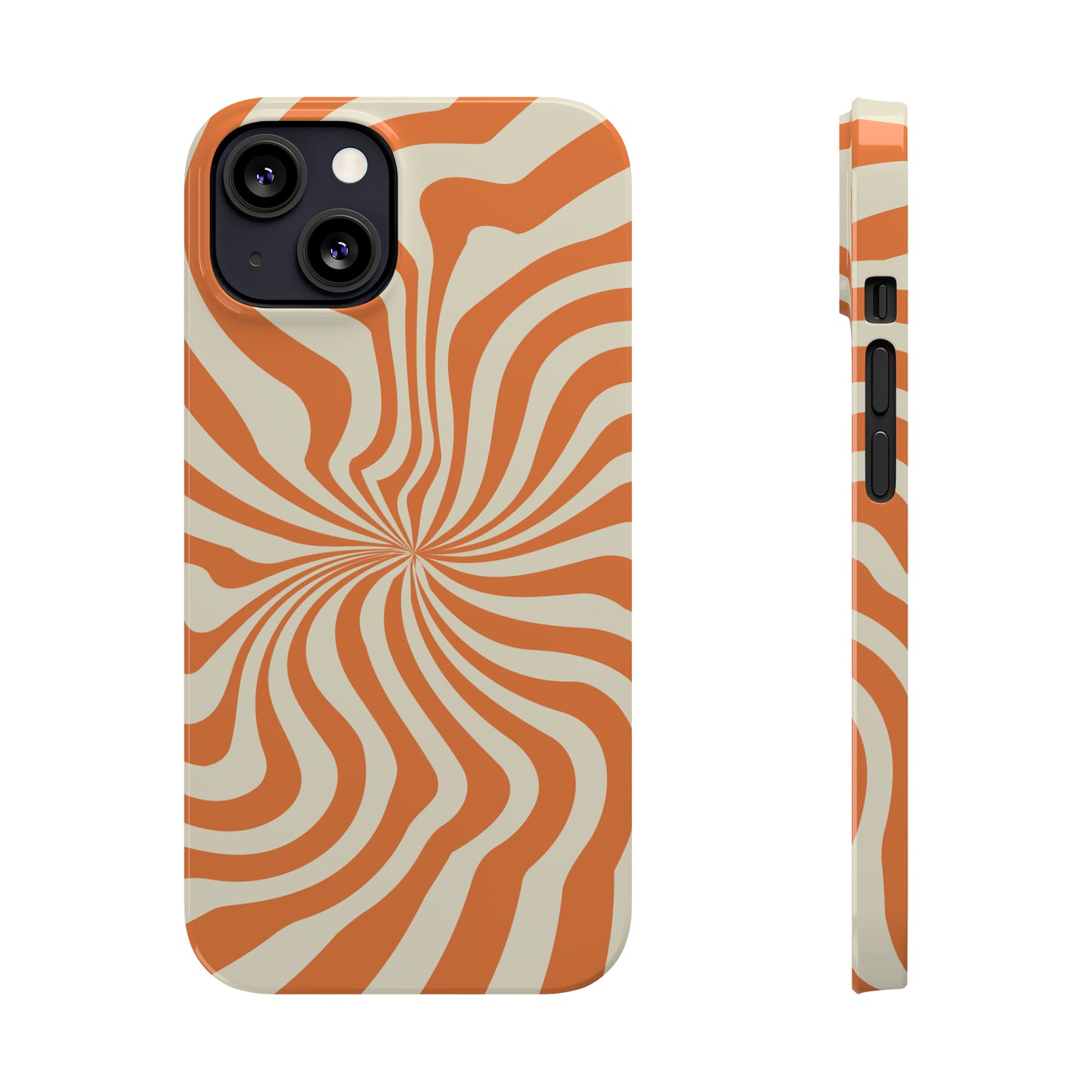 Orange Dizzy Spiral Snap Case