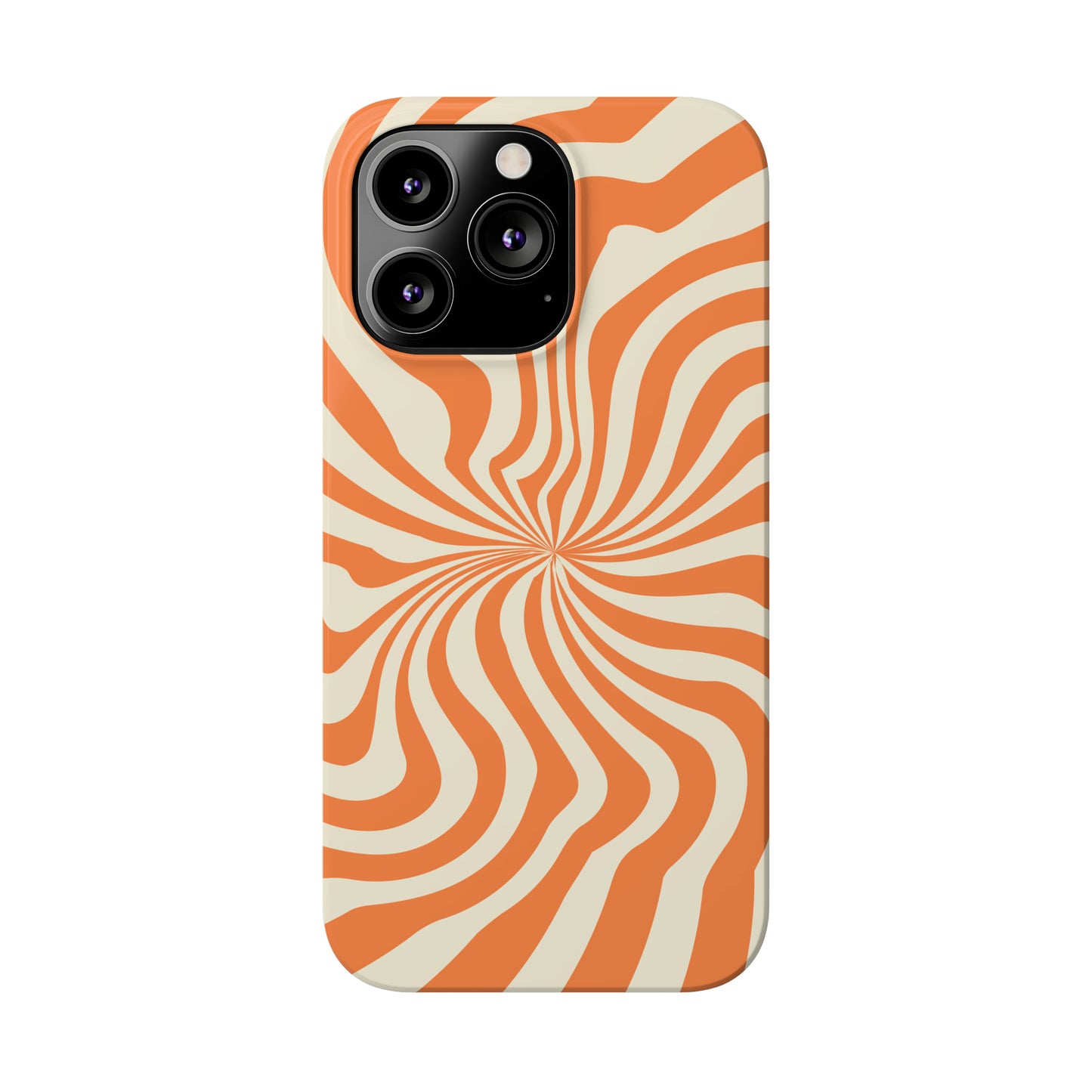 Orange Dizzy Spiral Snap Case