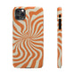 Orange Dizzy Spiral Snap Case