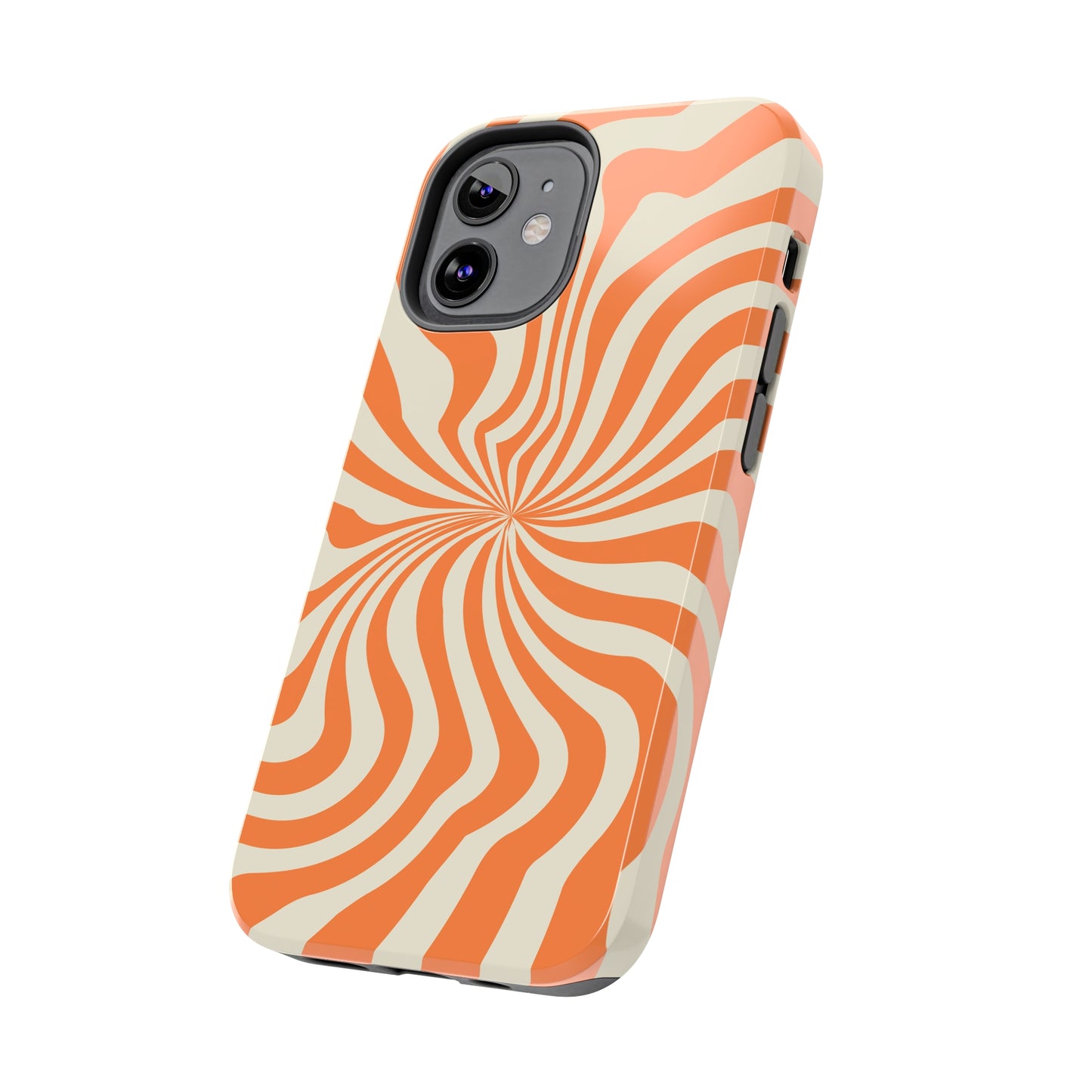 Orange Dizzy Spiral Tough iPhone Case