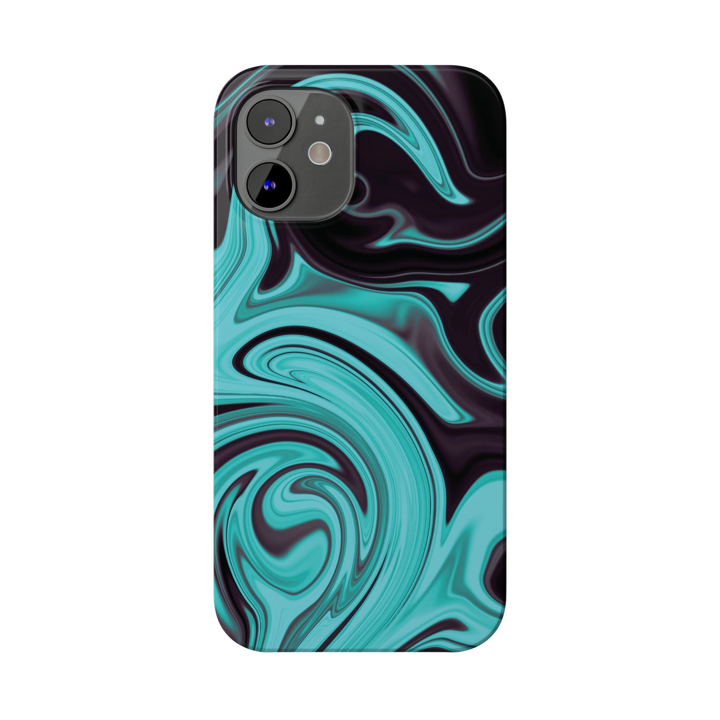 Aqua liquid marble pattern Snap Case